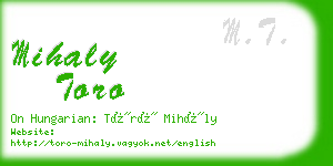 mihaly toro business card